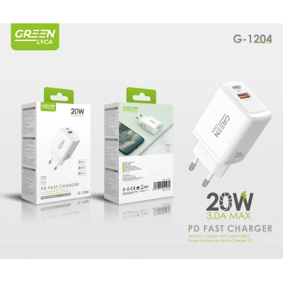 Wall Loader Green Lyca 20W PD and QC 3.0 G-1204