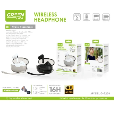 Audiculos Bluetooth BH12 G-1228 Hi-Fi Green Lyca TWS