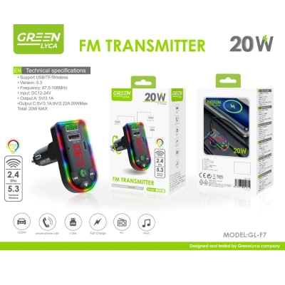 Transmissor FM Bluetooth de 20 W (GL-F7) para atacado | Atacadista M2TEC