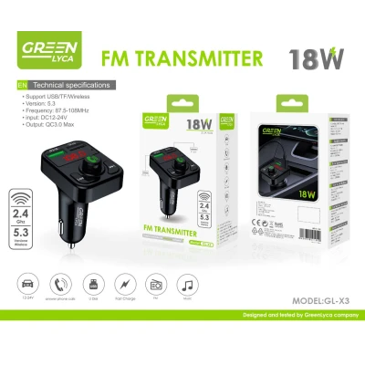 Transmissor FM 18W Modelo GL-X3 por atacado | Atacadista M2TEC