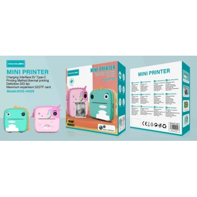 Mini imprimante avec double caméra pour carte TF KOS-14029 1080P vente en gros...