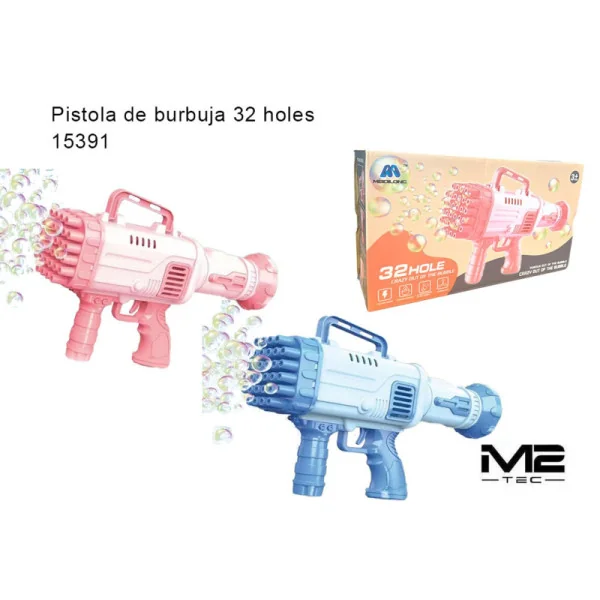 Máquina de Burbujas Eléctrica 32 Agujeros Tipo Gatling