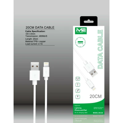 Cable Lightning 20cm 2.1A Blanco M2-TEC V-5101