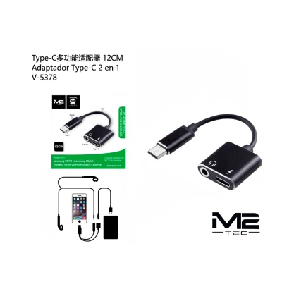Adaptador USB-C para Jack 3.5mm e Carga M2TEC V-5378