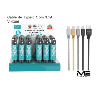 Cable USB a USB-C, 1.5M