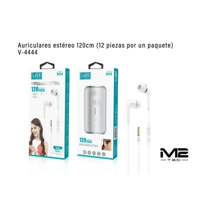 Audiculos In-Ear S4 V-4444 Estero 120cm Blanco & #160; M2TEC