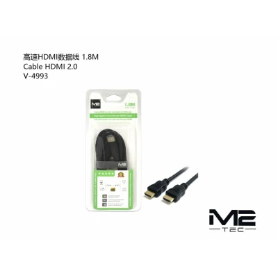 Cable HDMI 2.0 1.8M M2TEC V-4993 Alta Velocidad 4K