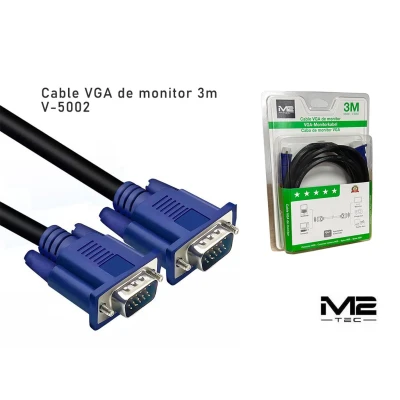 Cable VGA a VGA 3m M2TEC V-5002 Apantallado para Monitor