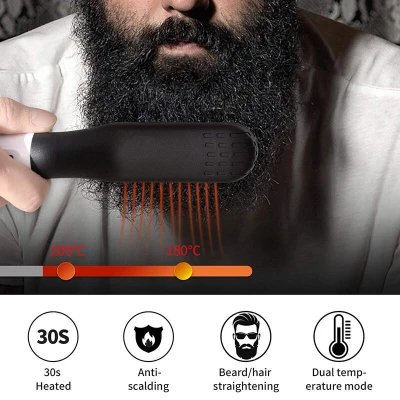 Cepillo Alisador de Barba  paraCortapelos y Barberos