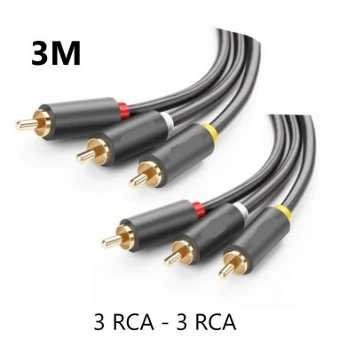 Cable 3 RCA a 3 RCA Macho 3 Metros - V-5030 | M2TEC