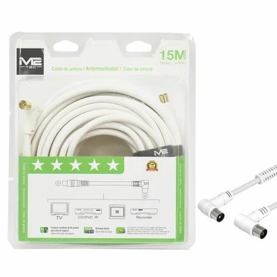 Câble Antenne 15m M2TEC V-5041 Connecteur 90o Triple Blindaje