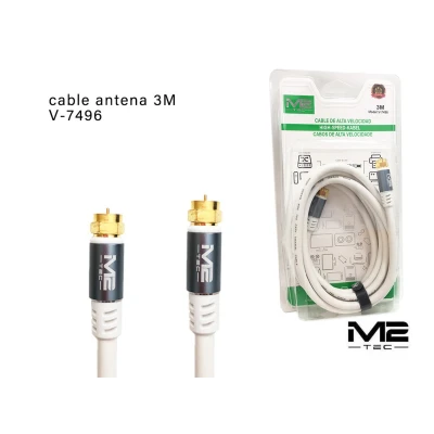Cabo Antena Coaxial 3M M2TEC V-7496 | Conectores Tipo F