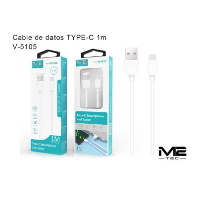 Cable USB-C 1m 2.4A M2TEC V-5105 | Carga y Datos