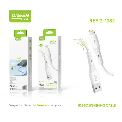 Cable USB a Lightning GreenLyca G-1085 200cm 2.4A Silicona