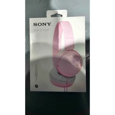 Sony MDR-ZX110AP Auriculares de Diadema con Micrófono, Color Rosa