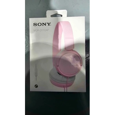 Sony MDR-ZX110AP Over-Ear Headphones with Microphone, Pink...