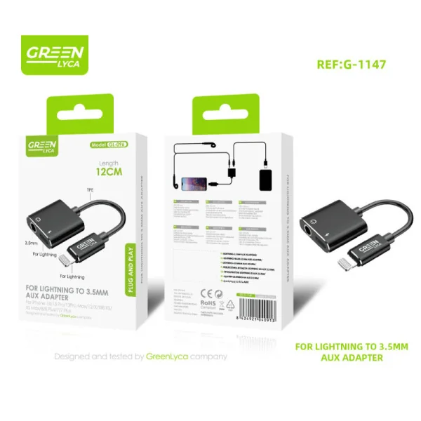 Adaptateur audio Lightning vers AUX 3.5mm