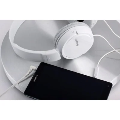 Sony MDR-ZX110AP Audífonos con Micrófono, Blanco (HY05)