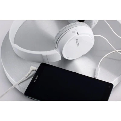 Sony MDR-ZX110AP Audífonos con Micrófono, Blanco (HY05) %category-name%
