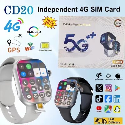 Relógio inteligente CD20 com slot para SIM para chamadas independentes, CD20 para...