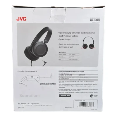 Fones de ouvido JVC HA-S31M Over-Ear no atacado | Atacadista M2TEC