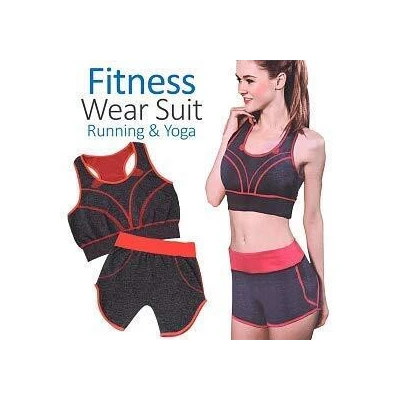 Conjunto Deportivo 2 Piezas Yoga y Running - Gris/Naranja