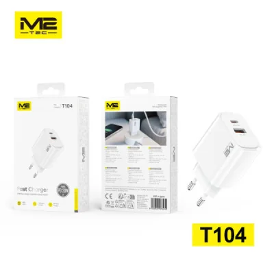 Cargador USB-A + USB-C, 20 W