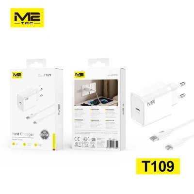 Chargeur USB-C PD, 25 W, avec câble USB-C vers USB-C | Grossiste M2TEC