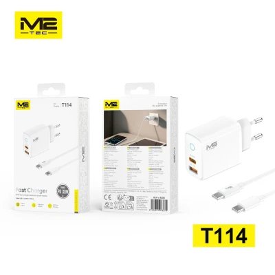 Chargeur M2TEC 30W PD USB-C + USB-A V-8580 avec Cable
