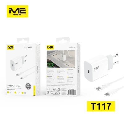 Chargeur USB-C PD, 20 W, avec câble USB-C vers USB-C | Grossiste M2TEC