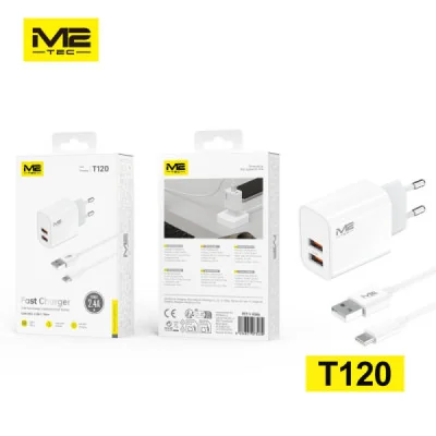 Cargador USB-A, 2.4 A, con cable USB-A a Micro-USB