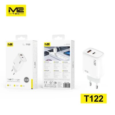 Chargeur USB-C, 45 W, avec câble USB-C vers USB-C | Grossiste M2TEC