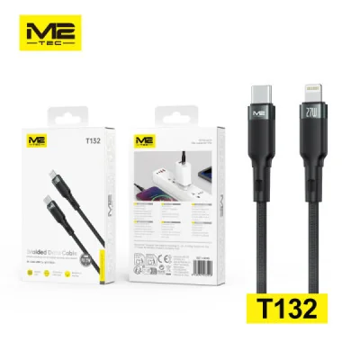 Cable M2TEC USB-C a Lightning 27W 1M Trenzado V-8598