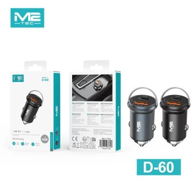 Chargeur Voiture 45W D-60 M2TEC USB-C PD et USB-A QC 3.0