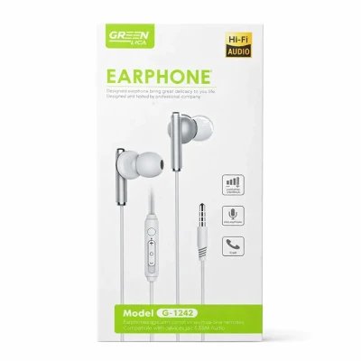 fones de ouvido Green Lica G-1242 Hi-Fi com Micrófono Jack 3.5mm