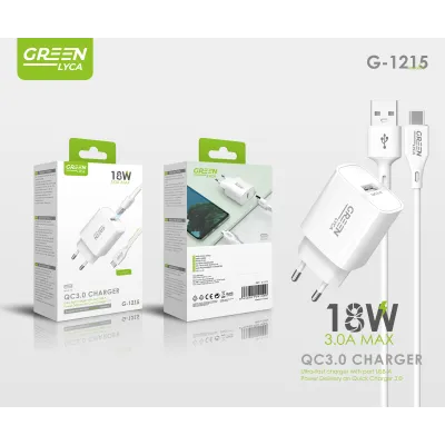 Chargeur USB-A QC3.0, 18 W, avec câble USB-A vers USB-C (vente en gros) | ...