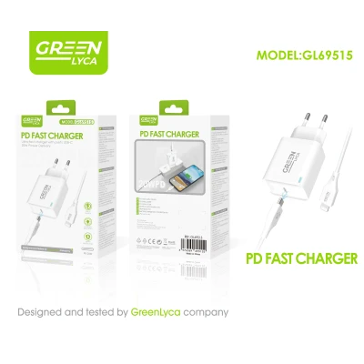 Chargeur USB-C, 20 W, avec câble USB-C vers USB-C | Grossiste M2TEC
