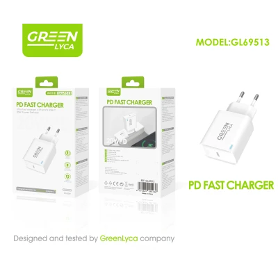 Chargeur USB-C 20W Green Lyca GL69513 PD Fast Charger