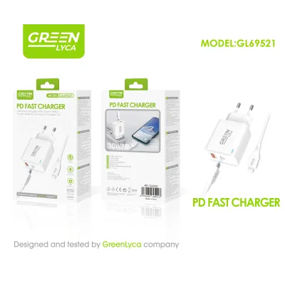 Cargador Green Lyca 30W PD + QC 3.0 con Cable USB-C GL69521