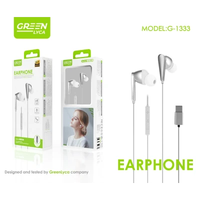 fones de ouvido USB-C GreenLyca G-1333 | Audio Hi-Fi e Micrófono