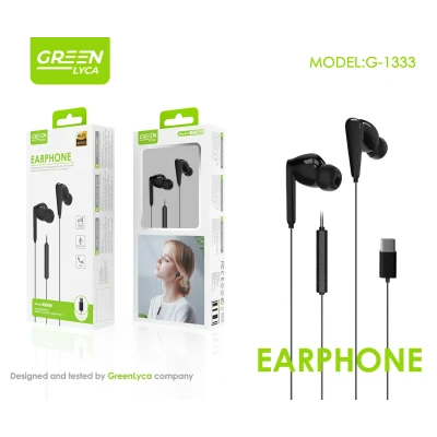 Headphones USB-C GreenLyca G-1333 Audio Hi-Fi and Microphone