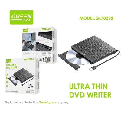 Gravador de DVD/CD externo ultrafino - USB 3.0 Plug & Play