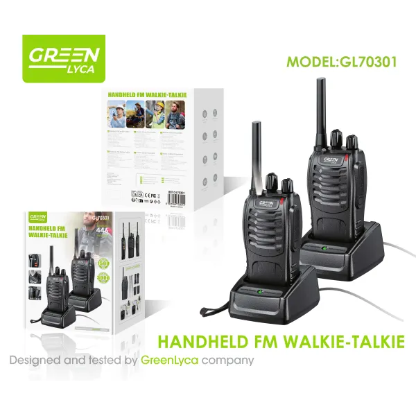 Walkie Talkie: 3.000 m de distancia, 1.500 m de batería, frecuencia 446 con linterna, PTT