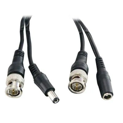 Cable coaxial vídeo y alimentación, RG59 + DC Conexión BNC, 50 metros.
