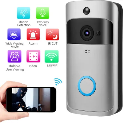 Sonnette vidéo WiFi — Caméra de sécurité domestique HD