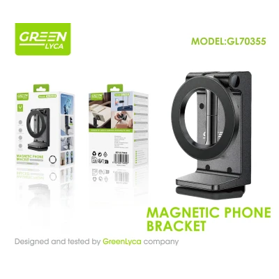 Support magnétique Lyca GL70355 vert, pliable à 360°