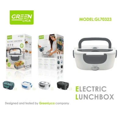 Lancheira elétrica Lyca GL70323 verde, 60W, 1,5L, em aço inoxidável.