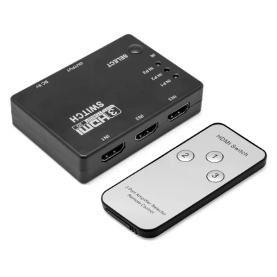 Switch HDMI de 3 portas com controle remoto... | Atacadista M2TEC