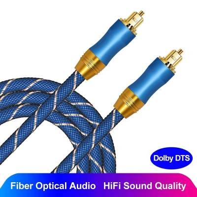 Cable de Audio Óptico Trenzado de Nailon, 2 m - EMK %category-name%