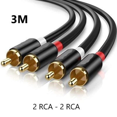 Câble RCA Estereo 2 à 2 Macho 3M - Réf. V-5033 M2TEC | 2 a